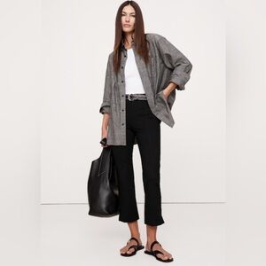 NWT Banana Republic Everywhere Ponte Capri Black Pant Size Large